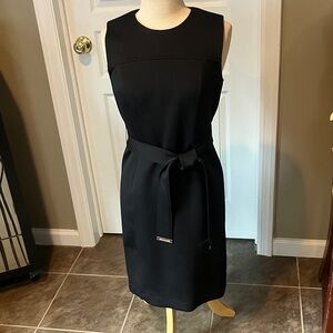 Tommy Hilfiger Black Midi Dress with Belt
